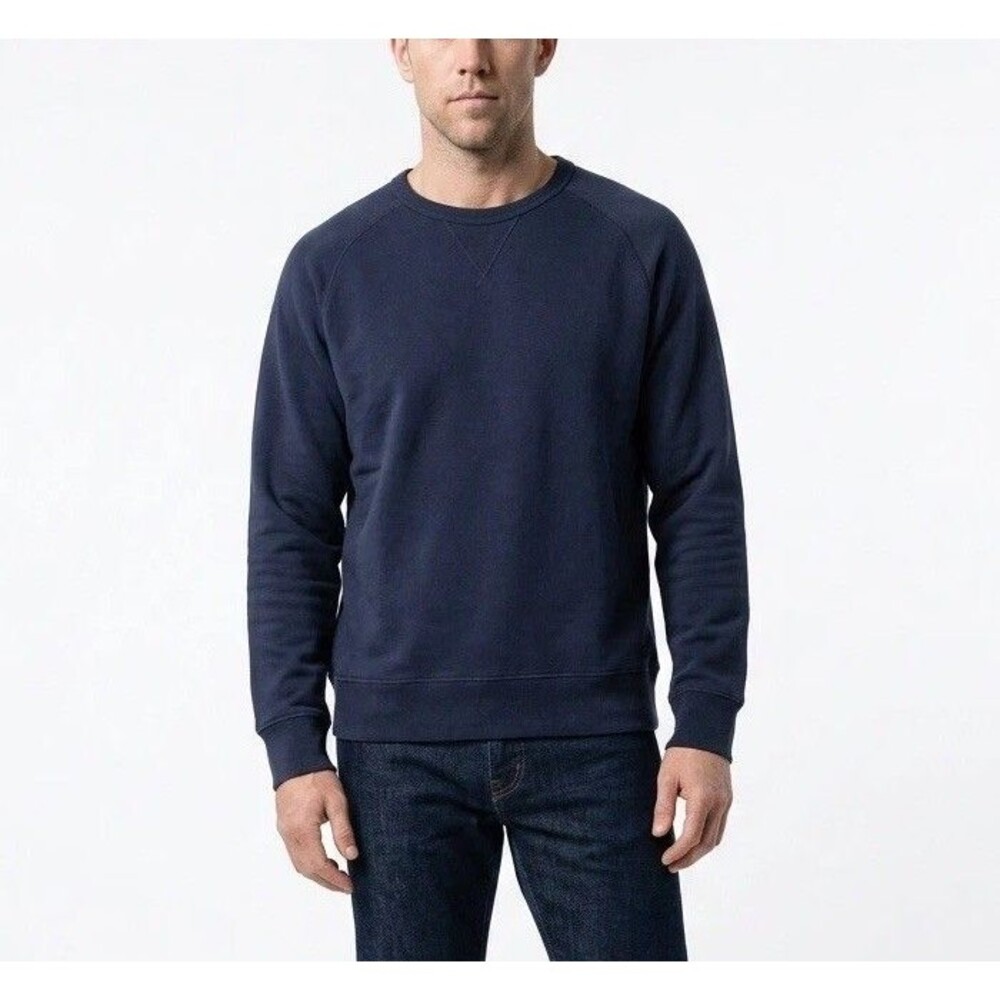 Mens Sweatshirt Size L Fleece Blue Crewneck Goodthreads